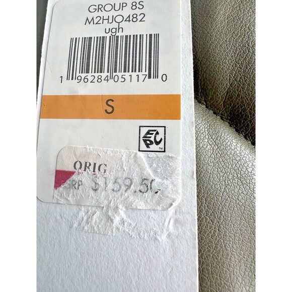 Calvin Klein Women's Jacket Faux Leather Quilted Coat Olive Green size S - Picture 7 of 7